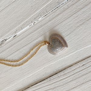 NWT 2 Carat Diamond Heart Pendant Necklace